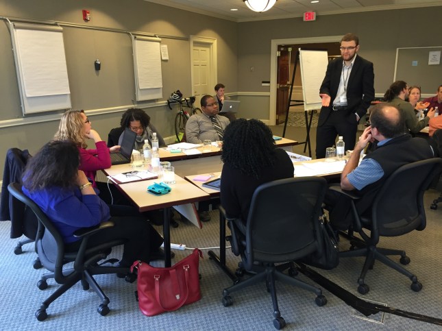 Project team in discussion