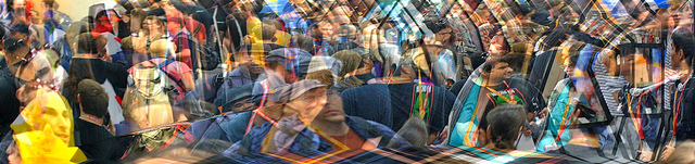 Overlapping photos of people in a social network - Used under CC-BY license from https://www.flickr.com/photos/pagedooley/8562448300/