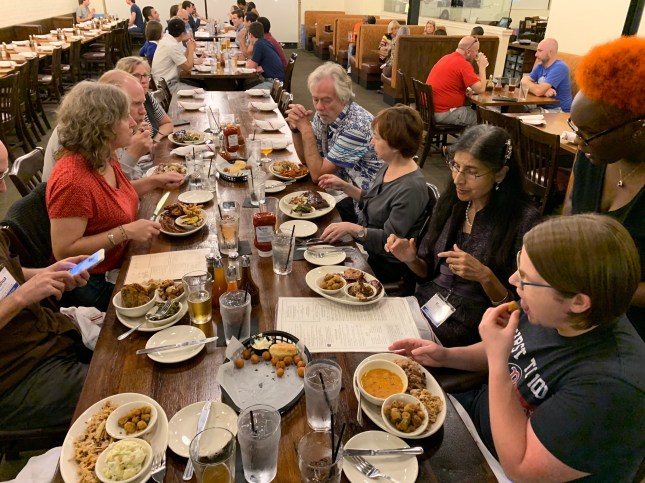 Photo of dinner at the Pit in Durham