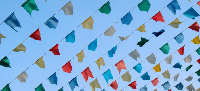 Photo of colorful flags