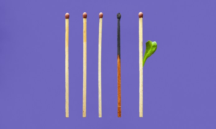 Matches on purple background